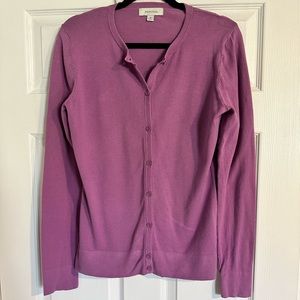 Women’s Merona Lilac Button Down Cardigan Sweater, size M